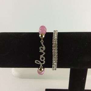 (3/$20) elastic beaded love and tennis bracelets